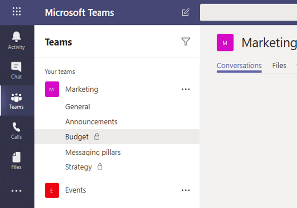 Privater Kanal Microsoft Teams